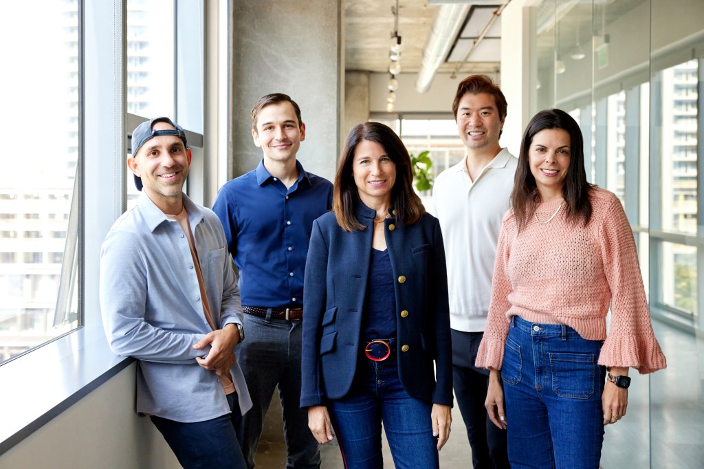 Daydream team from left: Matt Fisher, Dan Cary, Julie Bornstein (center), Richard Kim, Lisa Green